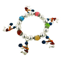 Bracelets - cheerleader charm bracelet Image.