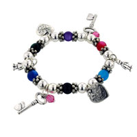 Bracelets - boyfriend heart charm bracelet Image.