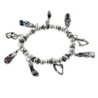 Bracelets - sandal and sunglasses charm bracelet Image.