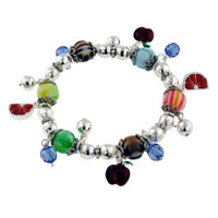 Bracelets - multi color fruit charm bracelet Image.