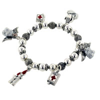 Bracelets - prayer religious angel charm bracelet Image.