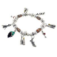 Bracelets - wine charm bracelet Image.