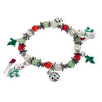 Kids Jewelry - christmas snowman charm bracelet Image.