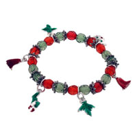 Kids Jewelry - various winter ornaments charm bracelet Image.