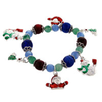 Kids Jewelry - christmas santa charm bracelet Image.