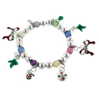 Kids Jewelry - various christmas ornaments charm bracelet Image.