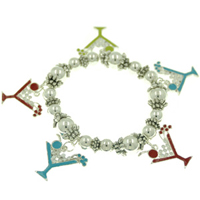 Kids Jewelry - martini glass charm bracelet Image.