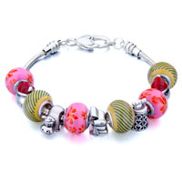  - metal and murano glass mixed beads charms bracelets all brands charm Image.