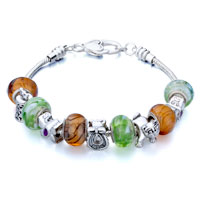  - metal and murano glass mixed beads charms bracelets all brands charm Image.