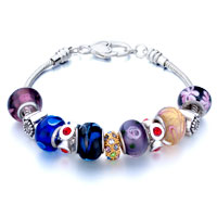  - metal and murano glass mixed beads charms bracelets all brands charm Image.