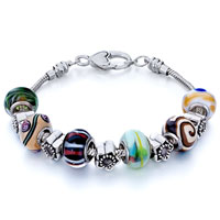  - metal and murano glass mixed beads charms bracelets all brands charm Image.