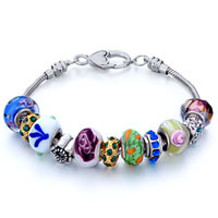 Bracelets - metal and murano glass mixed fit all brands beads charms bracelets Image.