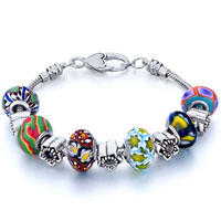 Bracelets - metal and murano glass mixed quintet beads charms bracelets fit all brands Image.
