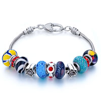  - metal and murano glass mixed beads charms bracelets all brands charm Image.
