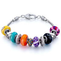  - metal and murano glass mixed beads charms bracelets all brands charm Image.