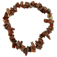 Bracelets - poppy jasper stone chip bracelet Image.