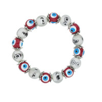 Bracelets - red and white evil eye bracelet Image.