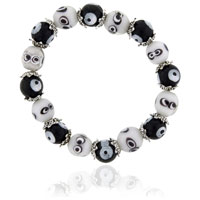 Murano Glass Jewelry - black evil eye murano glass necklace Image.