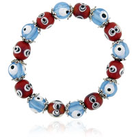 Murano Glass Jewelry - red and blue evil eye murano glass necklace Image.