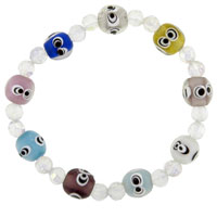 Murano Glass Jewelry - multicolor evil eye necklace Image.