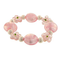 Bracelets - pink flower necklace Image.