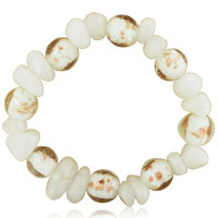 Bracelets - white and gold speckled necklace Image.