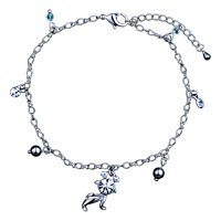 Bracelets - dangle crystal and doggie bracelet charm Image.