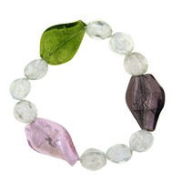 Bracelets - multi color twist murano glass bracelet Image.