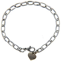 Bracelets - lobster starter heart shaped charm bracelets Image.