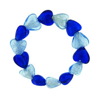 Bracelets - blue and baby blue murano glass necklace Image.