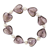 Bracelets - grey heart necklace Image.