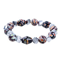 Bracelets - black millefiori murano bracelet Image.