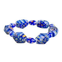Bracelets - blue millefiori murano grace bracelet Image.