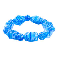 Bracelets - pale blue millefiori murano bracelet Image.