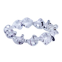 Bracelets - silver helix beads murano glass bracelet Image.