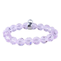 Bracelets - one fastener pink quartz bracelet Image.