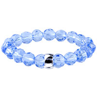 Bracelets - one fastener sea blue quartz bracelet Image.