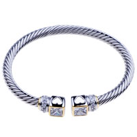 Bracelets - heart crystal head 925 sterling silver bracelet Image.