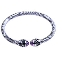 Bracelets - ruby crystal head 925 sterling silver bracelet Image.