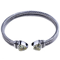 Bracelets - light yellow crystal head 925 sterling silver bracelet Image.