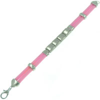 Italian Charms - pink strap charm bracelet Image.