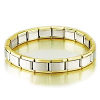 Italian Charms - gold trim starter charm bracelet Image.