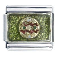 Italian Charms - gold plated christmas ornament italian charm Image.