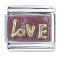 Italian Charms - ruby love italian charm Image.