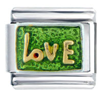 Italian Charms - gold plated love letter italian charm Image.