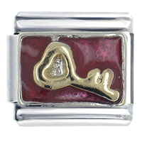 Italian Charms - key red italian charm Image.