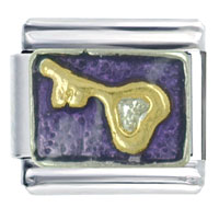 Italian Charms - key purple italian charm Image.