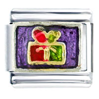 Italian Charms - red and green present gift italian charm Image.
