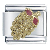 Italian Charms - golden grapes italian charm Image.