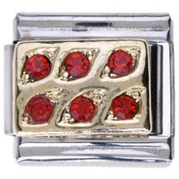 Italian Charms - january garnet color birthstone italian charm bracelets Image.